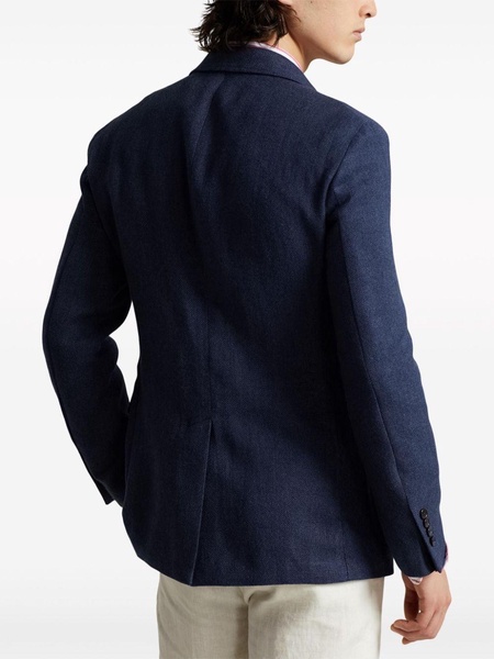 single-breasted herringbone blazer