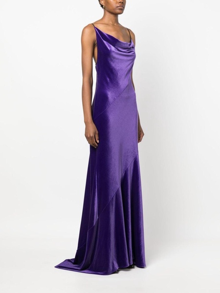 satin maxi dress