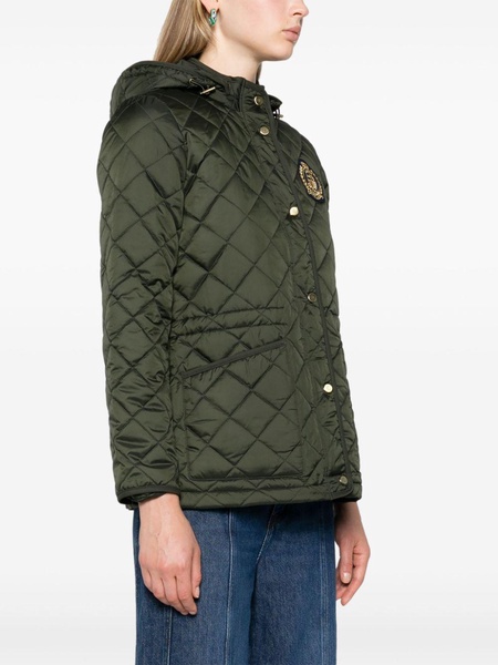 logo-patch quilted jacket