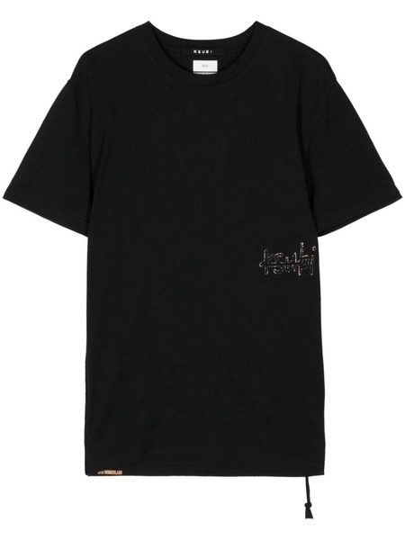 studded-logo cotton T-shirt