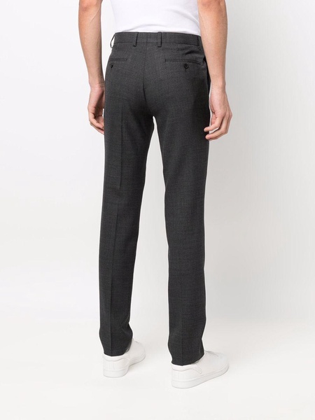 straight-leg tailored wool trousers