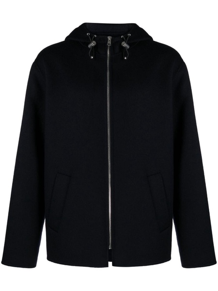 zip-up hooded jacket