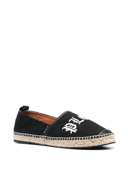 logo-print canvas espadrilles