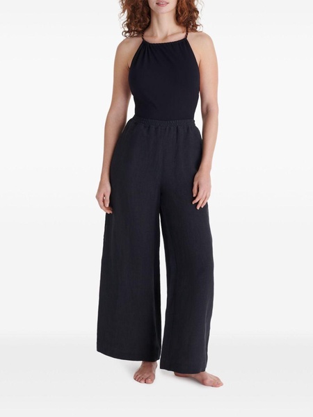 linen wide-leg trousers