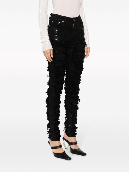 Detroit high-rise ripped skinny jeans