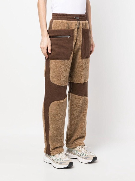 two-tone panelled track pants 