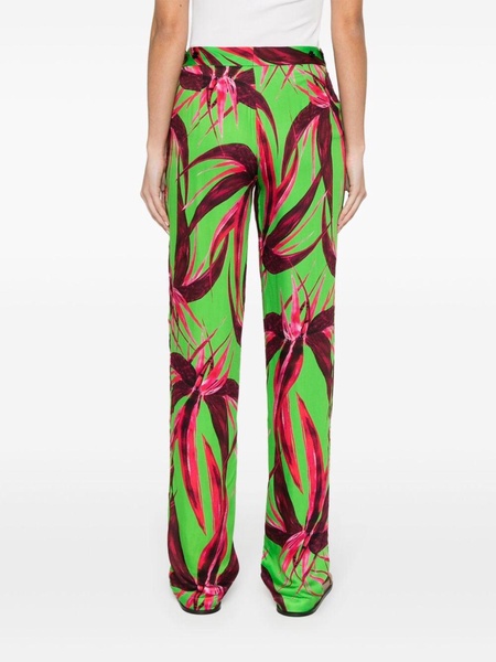 floral-print wide-leg trousers