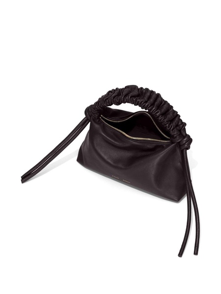 mini Drawstring leather tote bag