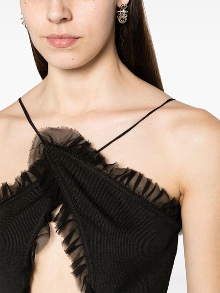 Carina ruffled silk bodysuit