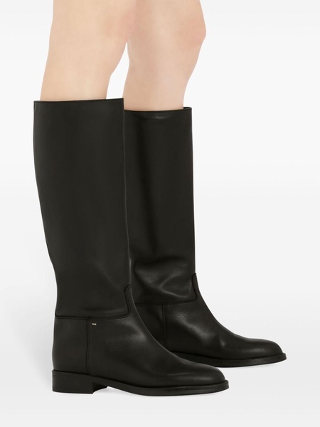 Nourine leather mid-calf boots