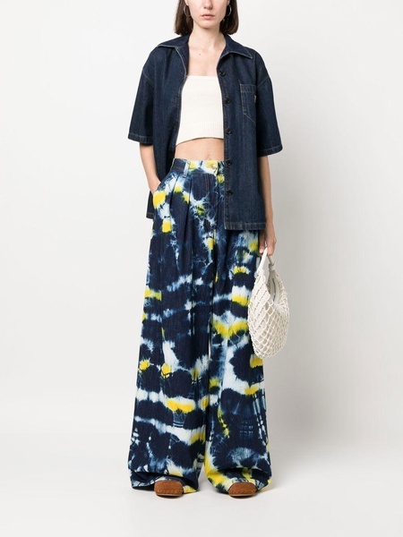 Moonrise tie-dye wide-leg jeans