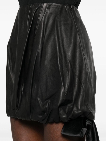 Bubble leather miniskirt