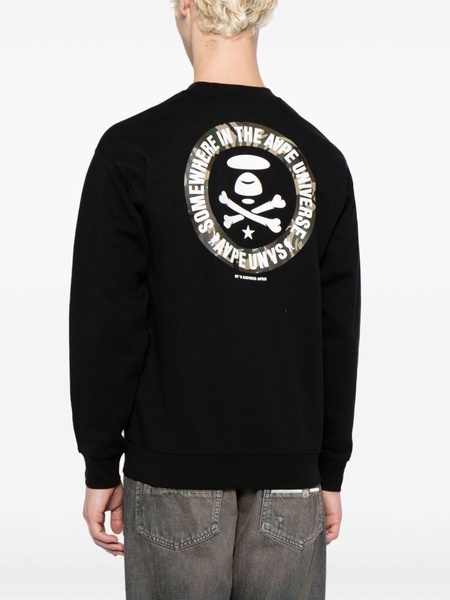 logo-print jersey sweatshirt