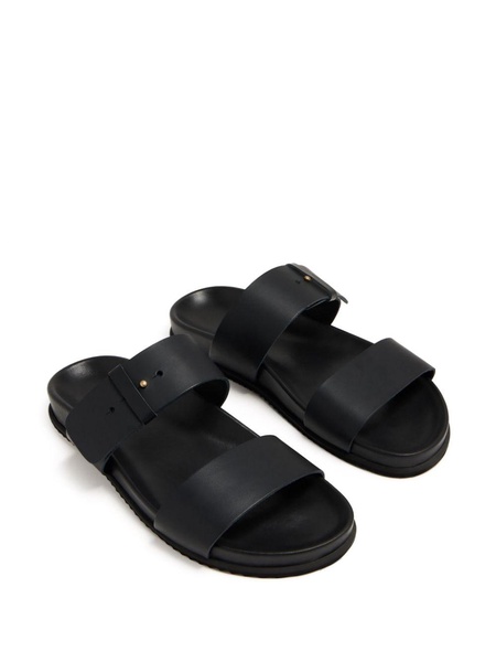 round-toe leather sandals