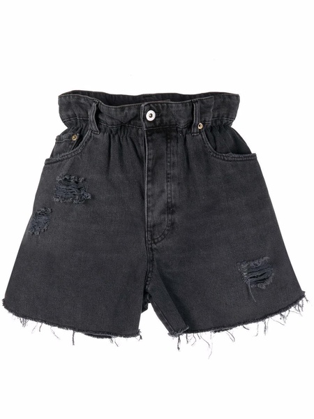 distressed denim shorts