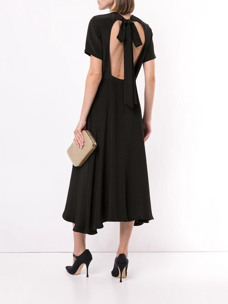 bow-fastened midi dress