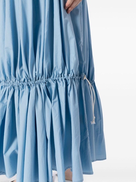 drawstring-fastening midi skirt