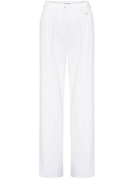 pleat detailing straight-legged trousers