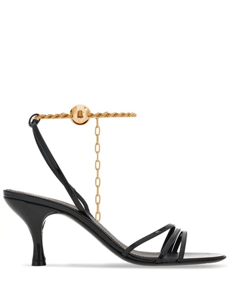 70mm cable-link chain leather sandals 