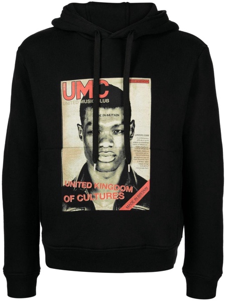 photograph-print jersey hoodie