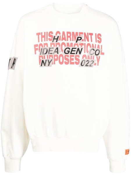 slogan-print long-sleeved sweatshirt