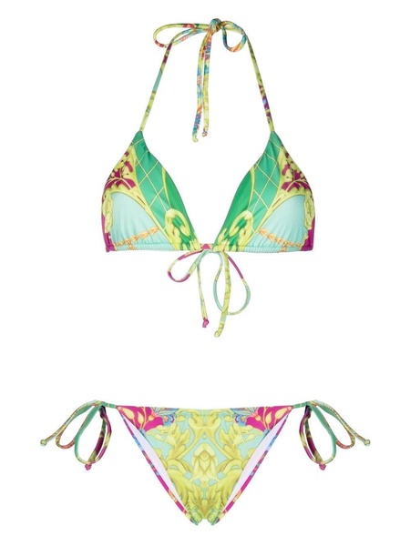 Baroque-print bikini