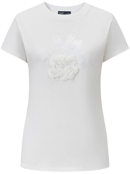 x Jacky Tsai ruffled-appliqué T-shirt