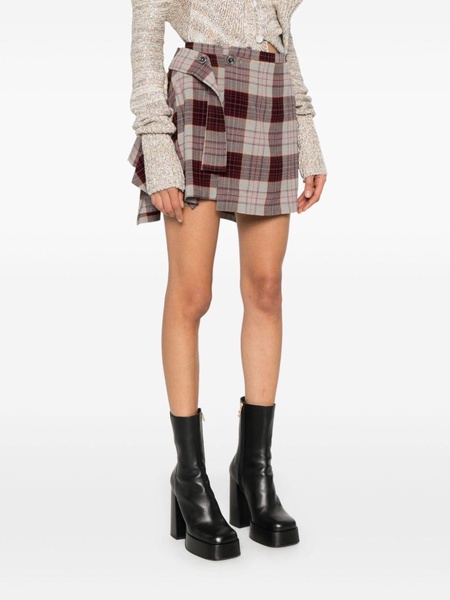 Meghan tartan-check mini skirt