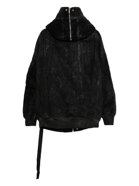 hooded bomber jacket