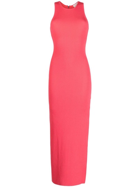 ribbed-knit sleeveless maxi dress