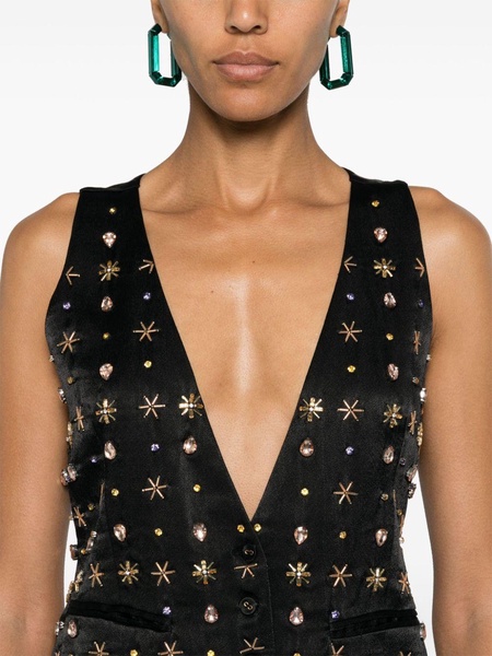 bead-embellished adjustable vest