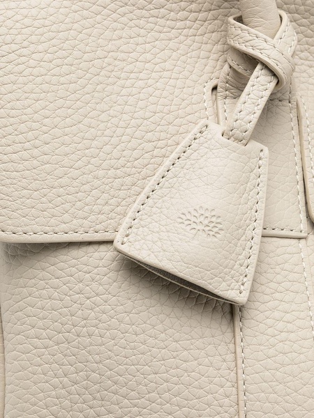 pebbled-texture top-handle tote