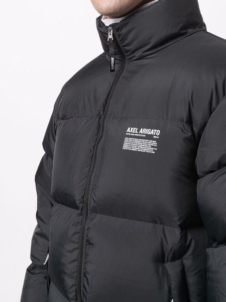 padded zip-up down jacket