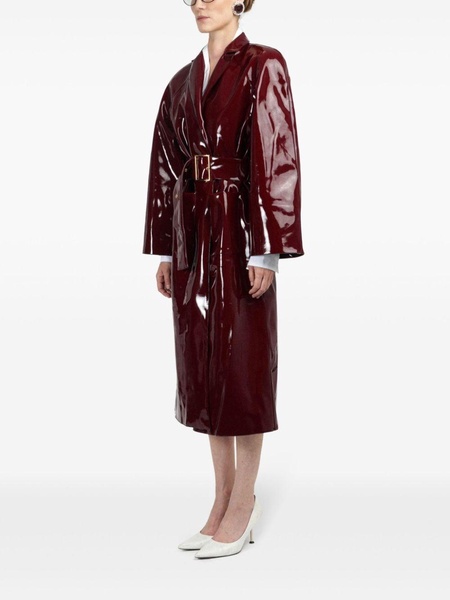 vinyl trench coat