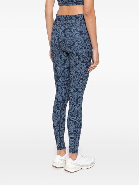 paisley-print performance leggings