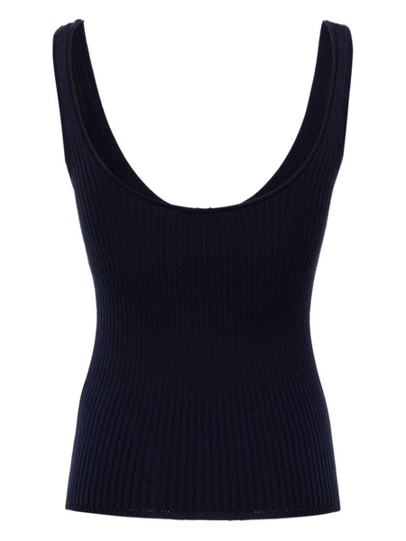 ribbed-knit tank top