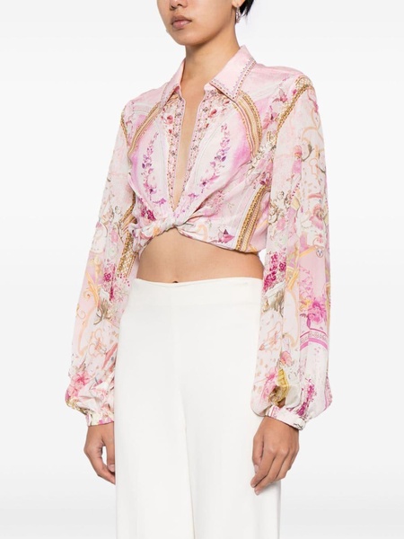 Fresco Fairytale-print silk shirt 