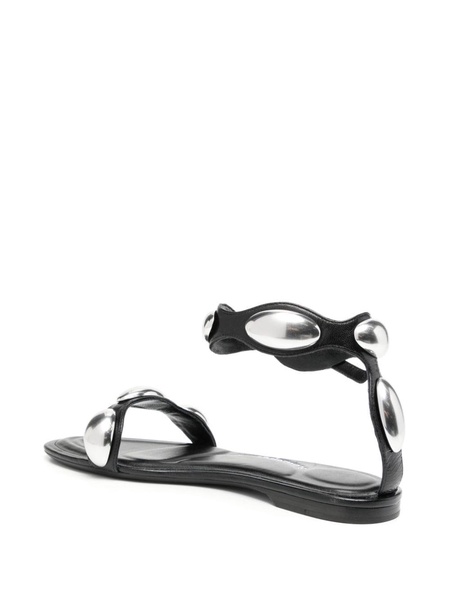 dome leather sandals