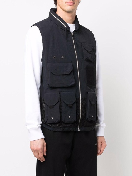 mesh-panel gilet jacket