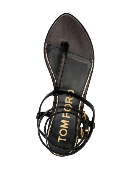 Padlock flat sandals