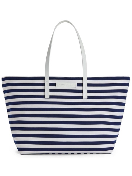 Nilde striped canvas tote bag