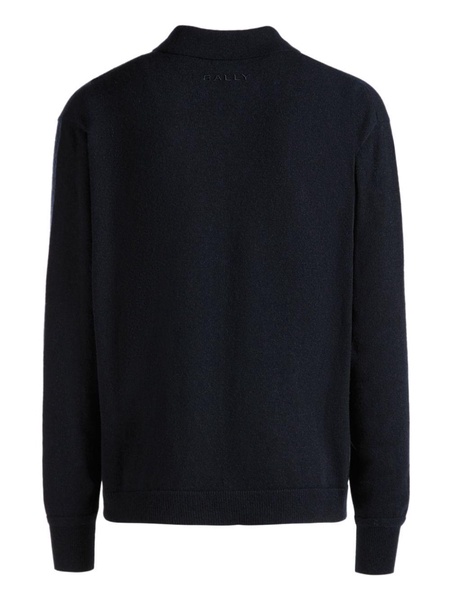 logo-embroidered cashmere shirt