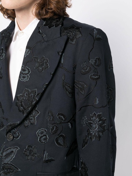 Edward floral-embroidered single-breasted blazer