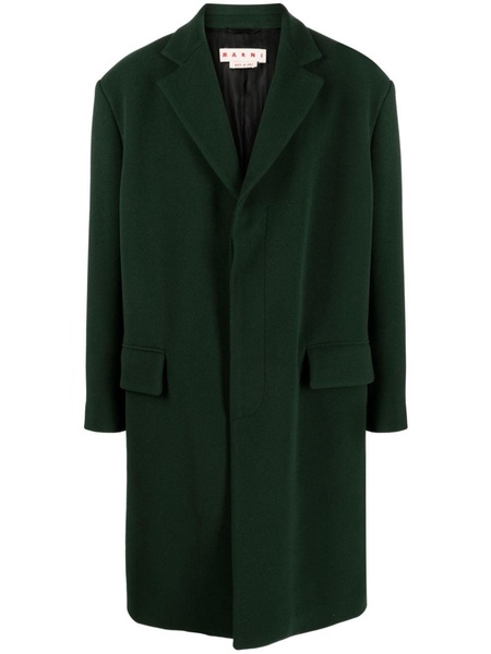 notched-lapels single-breast peacoat