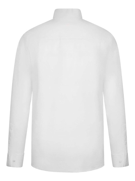 band-collar shirt