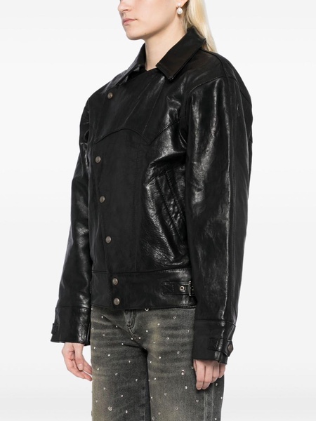 asymmerical stud jacket