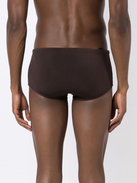 logo-plaque swim trunks