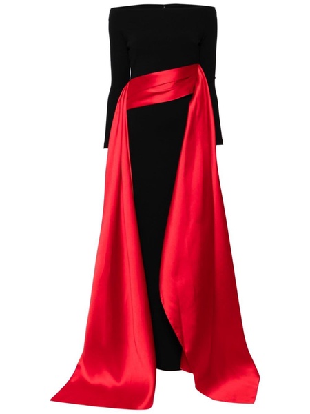 Irma off-shoulder layered gown