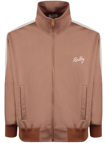 logo-embroidered zip-up sweatshirt