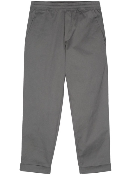 low-waist slim-fit trousers